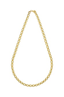 Gold Plated Textured Link Necklace