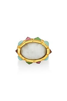 Gold Finish Statement Ring