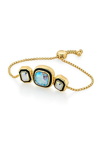 Gold Finished Enameled Bracelet