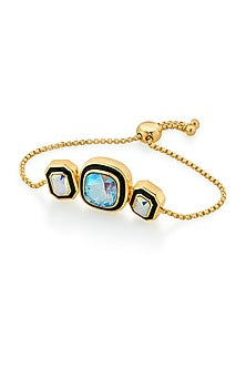 Gold Finished Enameled Bracelet