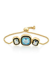 Gold Finished Enameled Bracelet