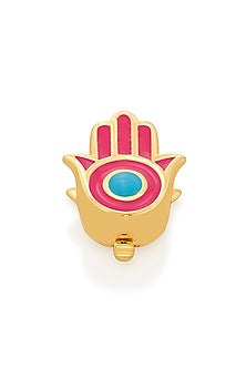 Gold Plated Hamsa Rose Charm