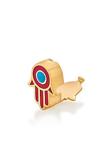Gold Plated Hamsa Rose Charm