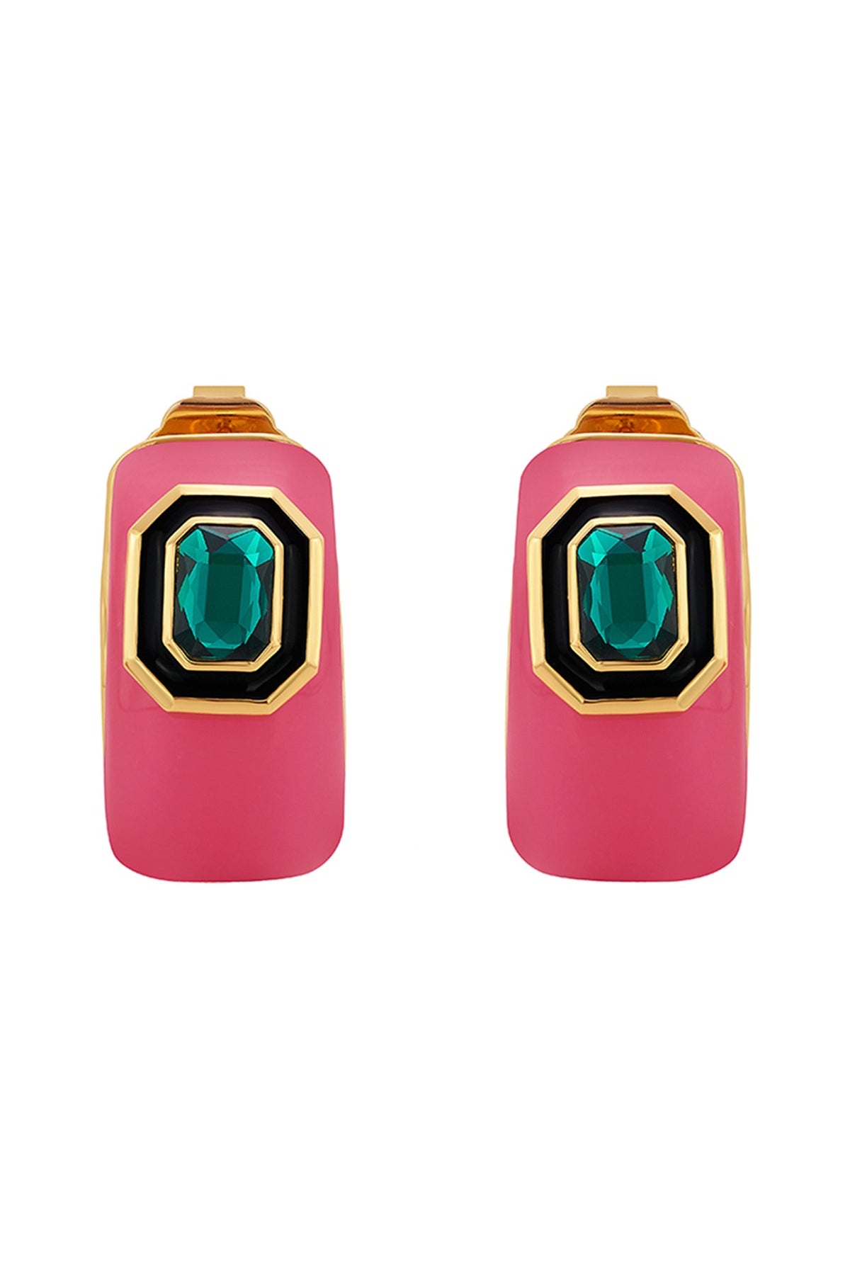 Gold Finish Hoop Earrings
