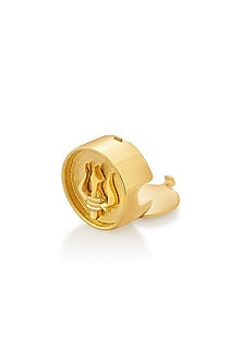 Gold Plated Trident Sunset Charm