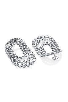 White Finish Cubic Zirconia Earrings