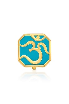 Gold Plated Om Aqua Charm
