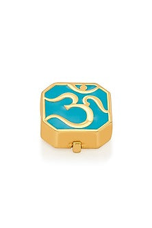 Gold Plated Om Aqua Charm