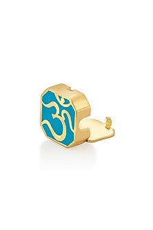Gold Plated Om Aqua Charm