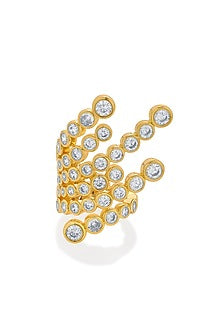 Gold Finish Cocktail Ring