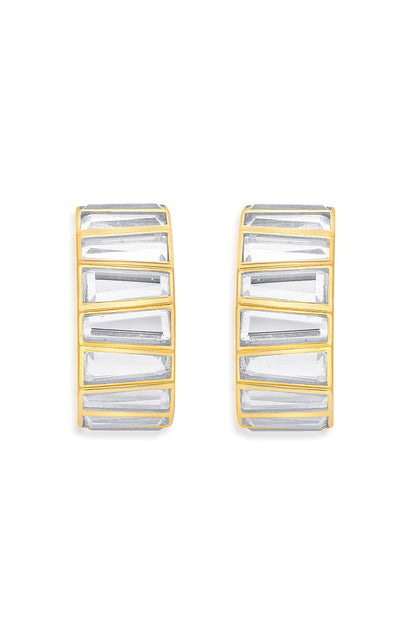 Gold Finish Hoop Earrings