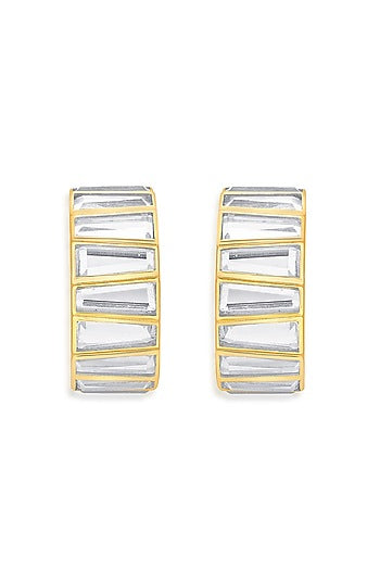 Gold Finish Hoop Earrings