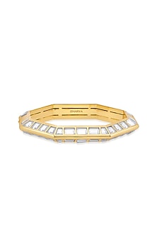Gold Finish Hexagonal Bangle