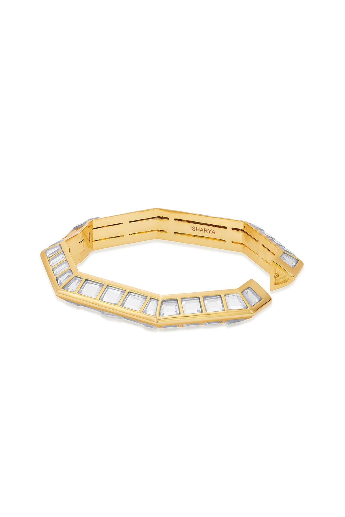 Gold Finish Hexagonal Bangle