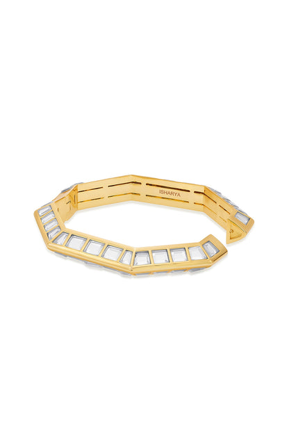 Gold Finish Hexagonal Bangle