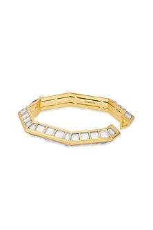 Gold Finish Hexagonal Bangle