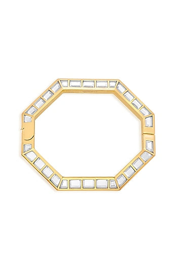 Gold Finish Hexagonal Bangle
