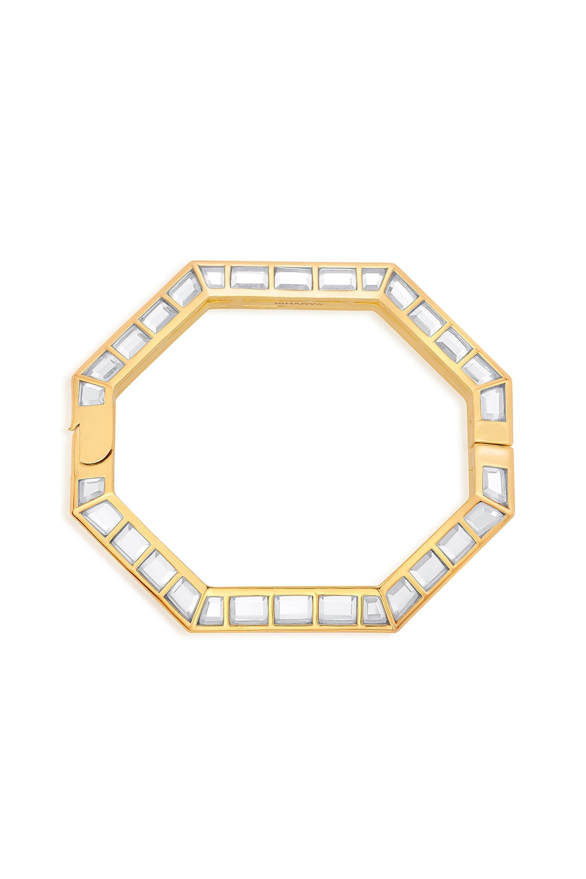 Gold Finish Hexagonal Bangle