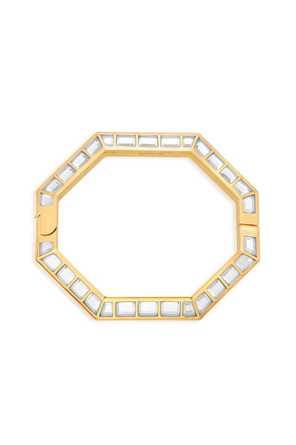 Gold Finish Hexagonal Bangle