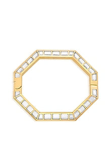 Gold Finish Hexagonal Bangle