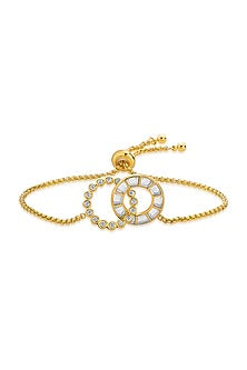 Gold Finish Interlocked Bracelet