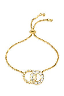 Gold Finish Interlocked Bracelet
