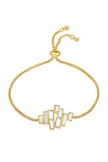 Gold Finish Adjustable Tennis Bracelet