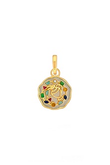 Gold Finish Aquarius Zodiac Charm