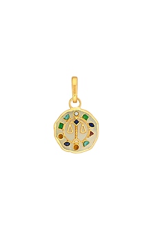 Gold Finish Libra Zodiac Charm