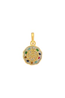 Gold Finish Gemini Zodiac Charm