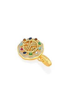 Gold Finish Gemini Zodiac Charm
