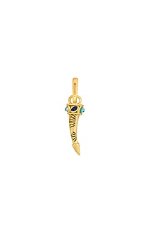 Gold Finish Rhino Horn Charm