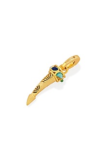 Gold Finish Rhino Horn Charm