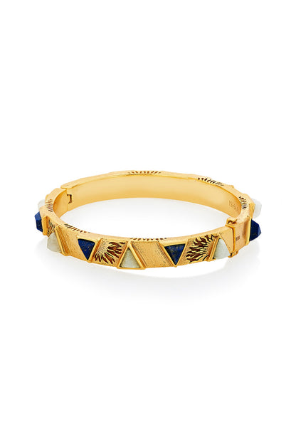 Gold Plated Lapis & Jade Venus Bracelet