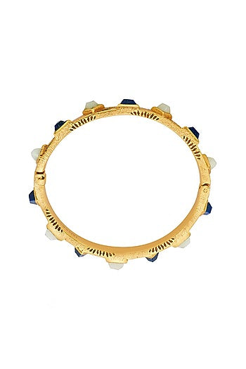 Gold Plated Lapis & Jade Venus Bracelet