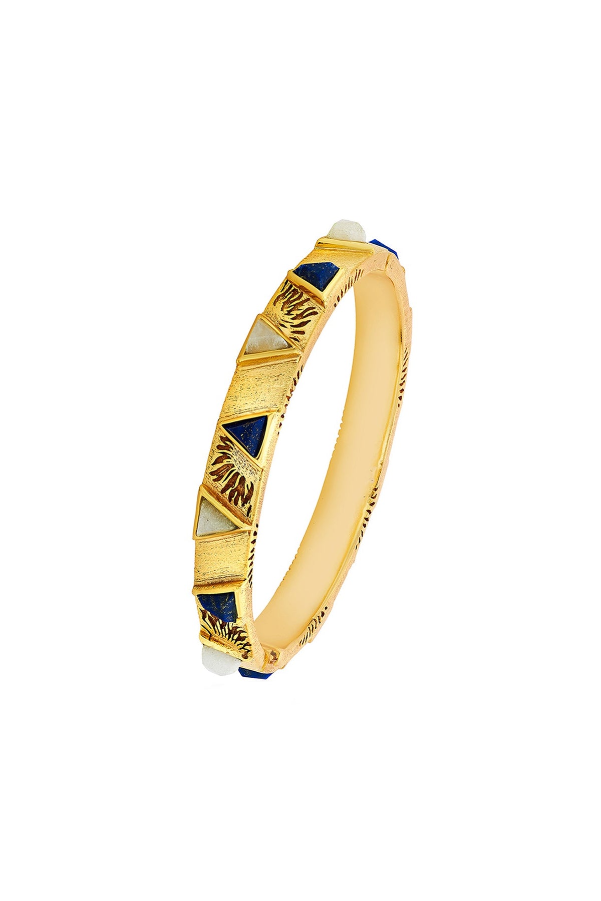 Gold Plated Lapis & Jade Venus Bracelet