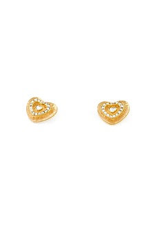 Gold Plated Resin & Mirror Stud Earrings