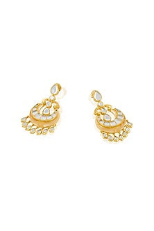 Gold Plated Resin & Mirror Dangler Earrings