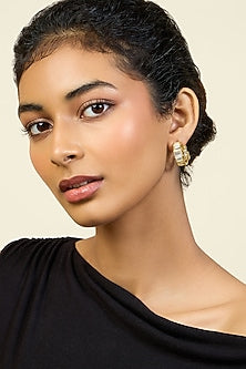 Gold Plated Mirror Hoop Earrings