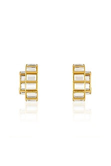 Gold Plated Mirror Hoop Earrings