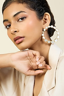 Gold Plated Mirror Stud Earrings