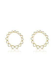 Gold Plated Mirror Stud Earrings