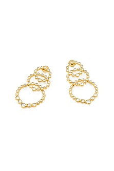 Gold Plated Mirror Dangler Earrings