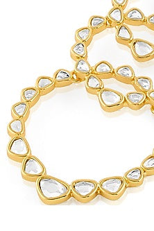 Gold Plated Mirror Dangler Earrings