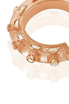 Rose Gold Plated Mirror Statement Hoops Earrings