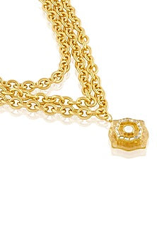 Gold Plated Mirror Wide Choker Necklace