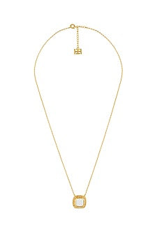 Gold Plated Mirror Pendant Necklace