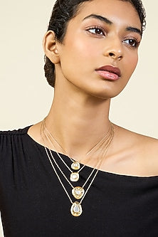 Gold Plated Mirror Layered Necklace