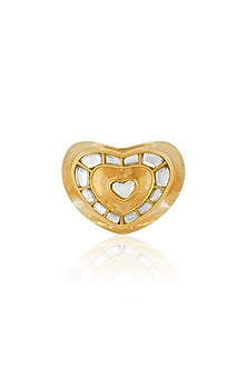 Gold Plated Mirror Love Bombe Ring