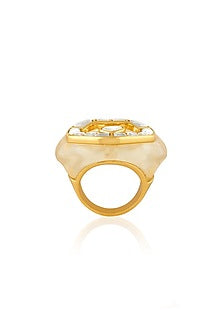 Gold Plated Mirror Love Bombe Ring